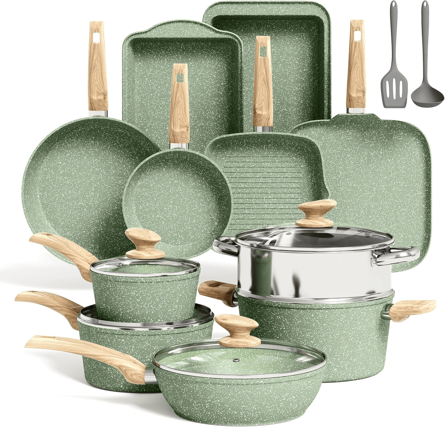 image-13-1024x983 A Deep Review of the Kitchen Academy 17-Piece Green Granite Cookware Set